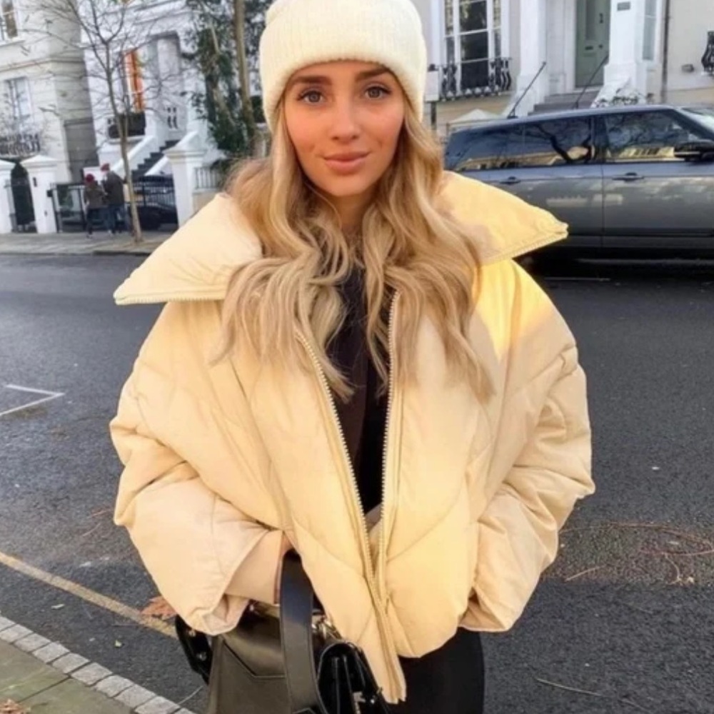 Zara quilted puffer jacket
